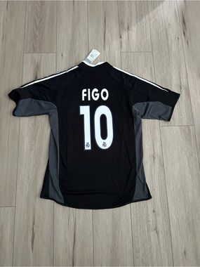 Figo Real Madrid 2004/05 Black Retro Jersey Men